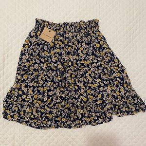Blu Pepper floral ruffle skirts with elastic waistband
